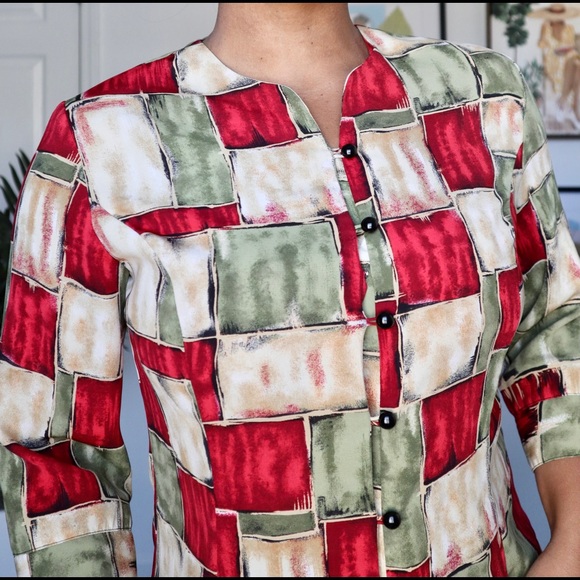 🟢 Kathy Che Retro Blouse 🔴 - Picture 3 of 3